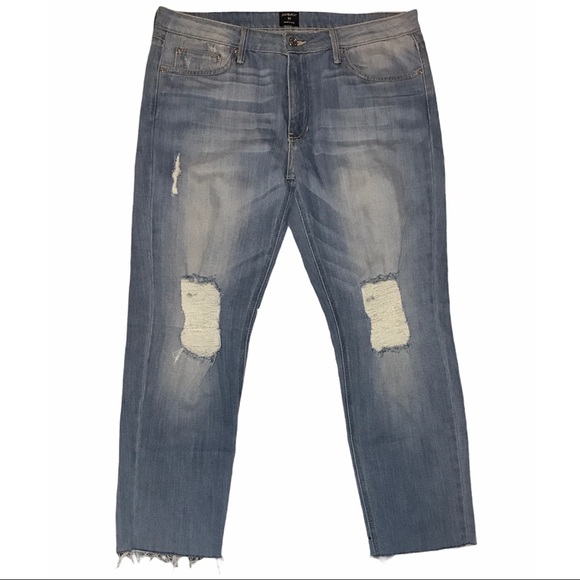 Just Black Wide Leg Jeans with Holes in Sz.31 - Picture 2 of 9